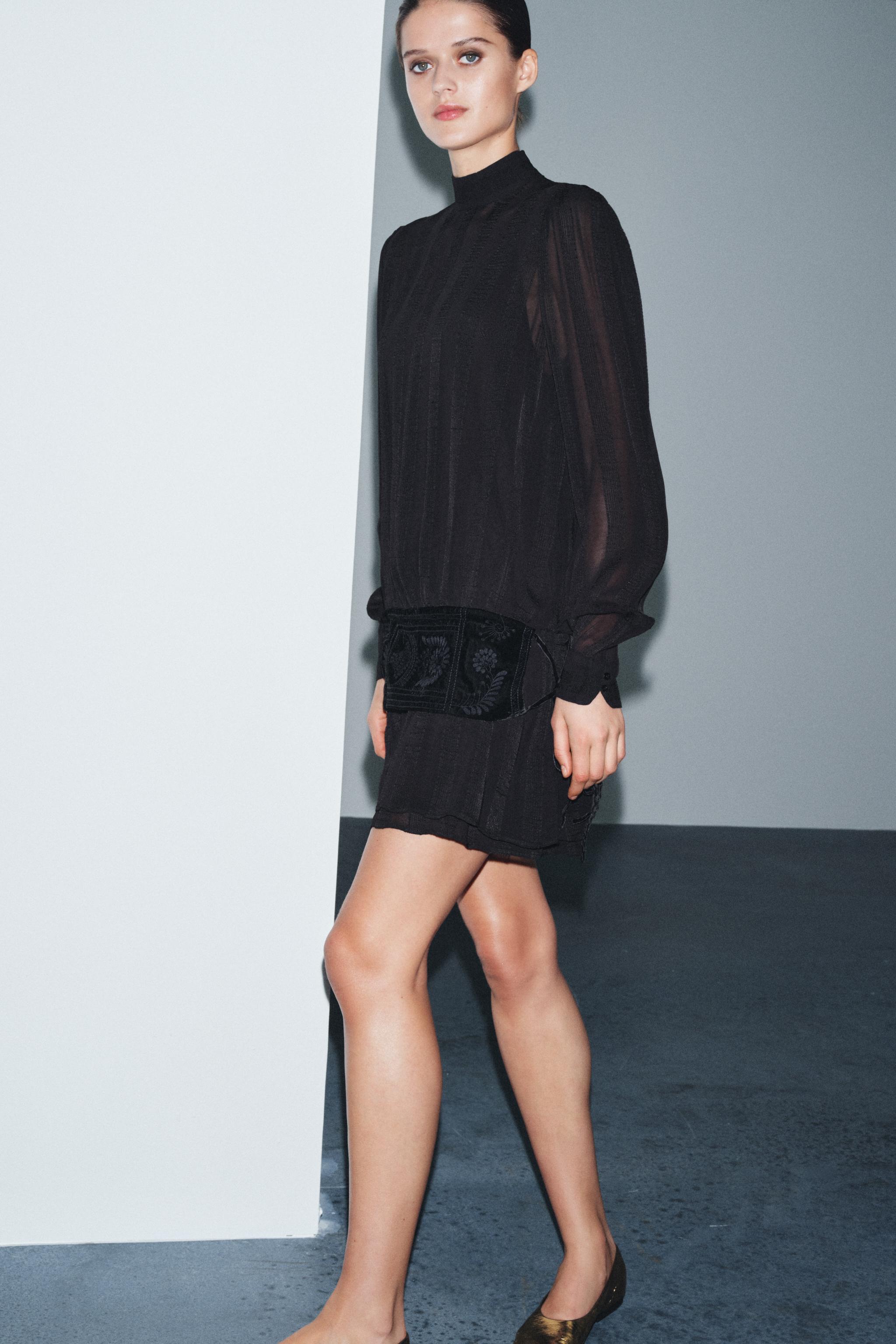 ROBE COMBINÉE CEINTURE BRODÉE ZW COLLECTION